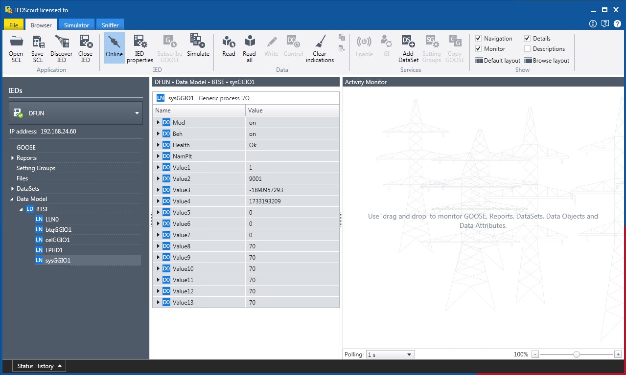 โมเดลข้อมูล DFUN IED และความสามารถในการติดตามกิจกรรมภายในเครื่องมือ IEDScout